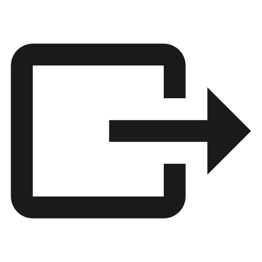 Export icon, solid style, from Material Design Icons