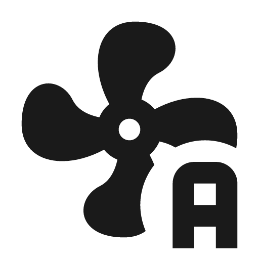 Fan auto icon, solid style, from Material Design Icons