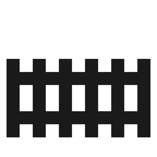 Fence icon, solid style, from Material Design Icons