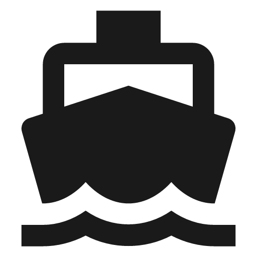 Ferry icon, solid style, from Material Design Icons