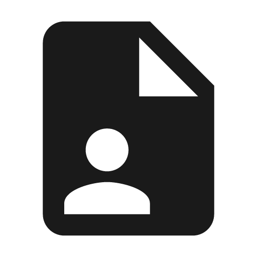File account icon, solid style, from Material Design Icons