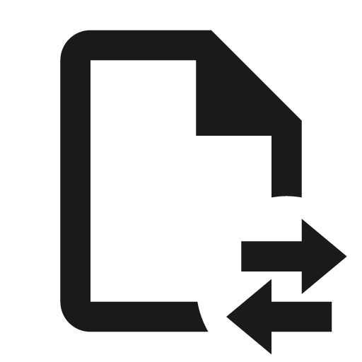 File arrow left right outline icon, outline style, from Material Design Icons