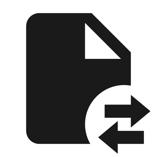 File arrow left right icon, solid style, from Material Design Icons