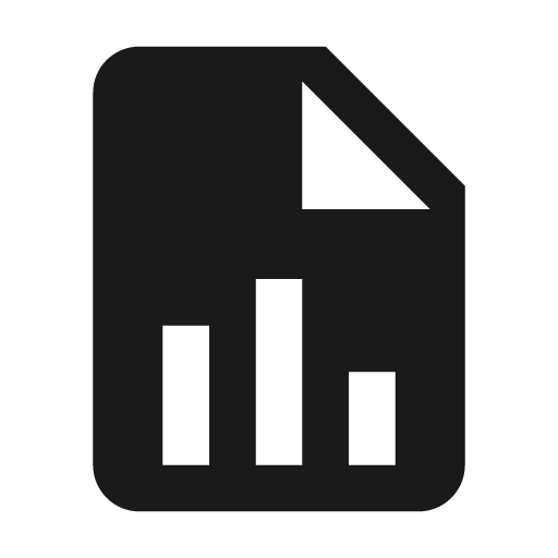 File chart icon, solid style, from Material Design Icons