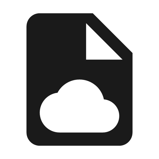 File cloud icon, solid style, from Material Design Icons