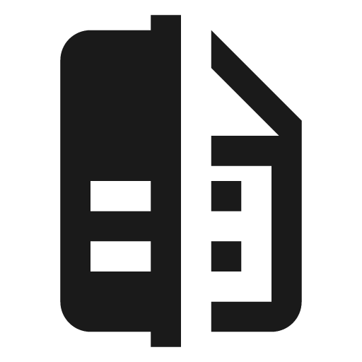 File compare icon, solid style, from Material Design Icons