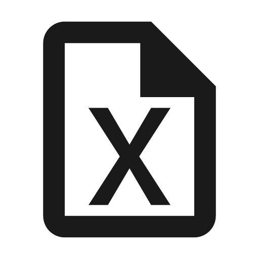 File excel outline icon, outline style, from Material Design Icons