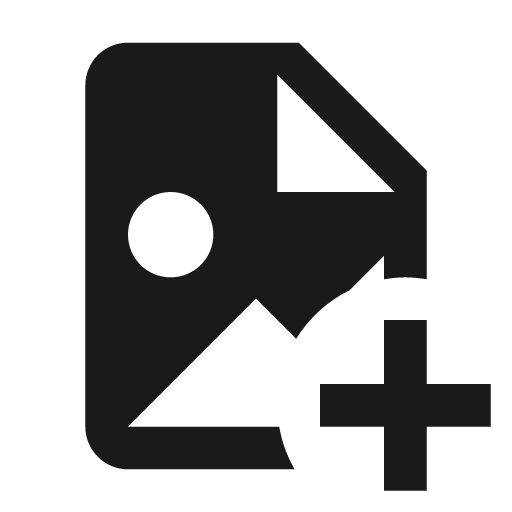 File image plus icon, solid style, from Material Design Icons