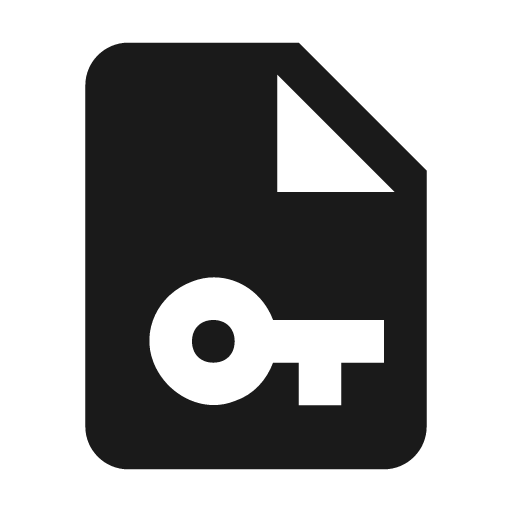 File key icon, solid style, from Material Design Icons