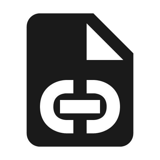 File link icon, solid style, from Material Design Icons