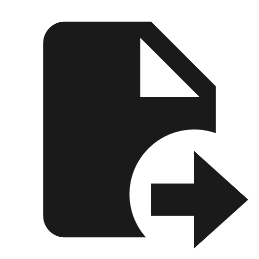 File move icon, solid style, from Material Design Icons