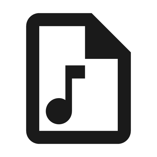 File music outline icon, outline style, from Material Design Icons