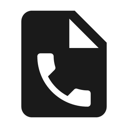File phone icon, solid style, from Material Design Icons