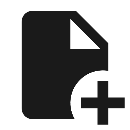 File plus icon, solid style, from Material Design Icons