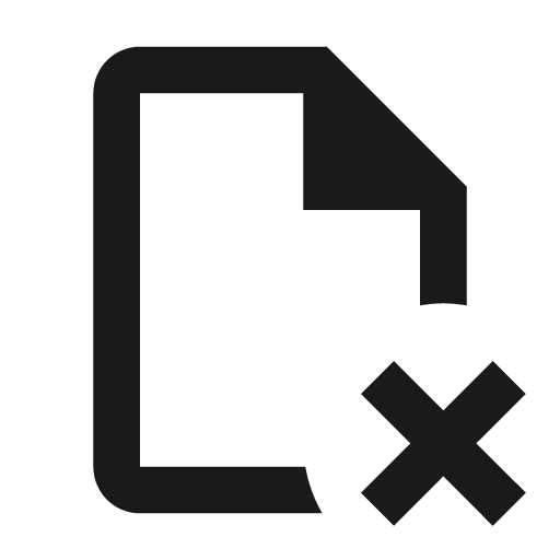 File remove outline icon, outline style, from Material Design Icons