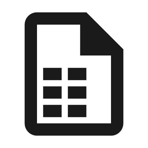 File table outline icon, outline style, from Material Design Icons