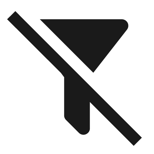 Filter off icon, solid style, from Material Design Icons