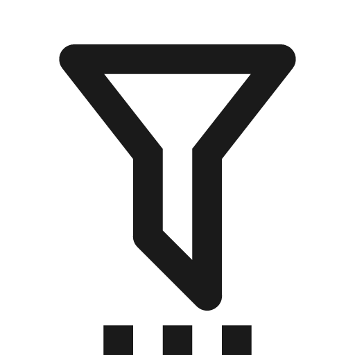 Filter settings outline icon, outline style, from Material Design Icons