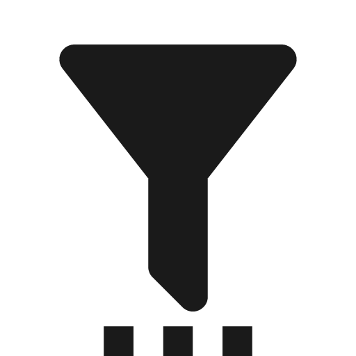 Filter settings icon, solid style, from Material Design Icons