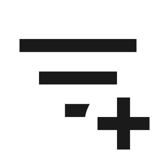 Filter variant plus icon, solid style, from Material Design Icons