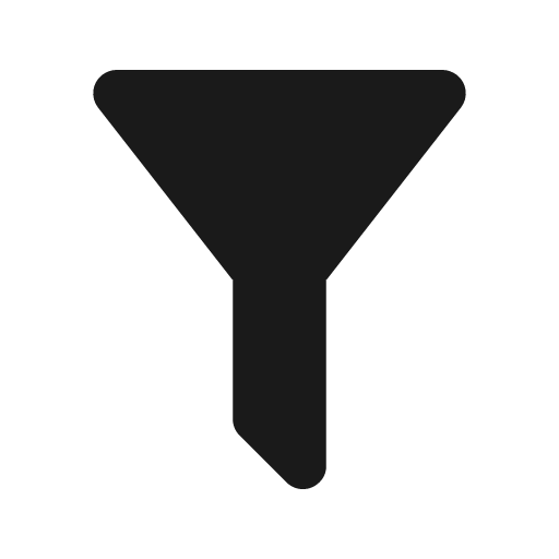 Filter icon, solid style, from Material Design Icons