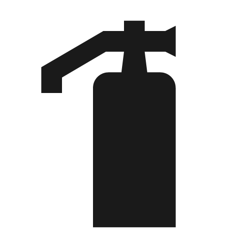 Fire extinguisher icon, solid style, from Material Design Icons