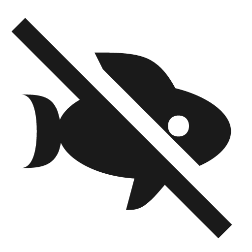 Fish off icon, solid style, from Material Design Icons