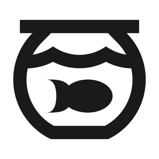 Fishbowl outline icon, outline style, from Material Design Icons