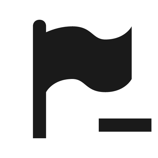 Flag variant minus icon, solid style, from Material Design Icons