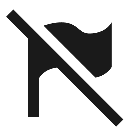 Flag variant off icon, solid style, from Material Design Icons