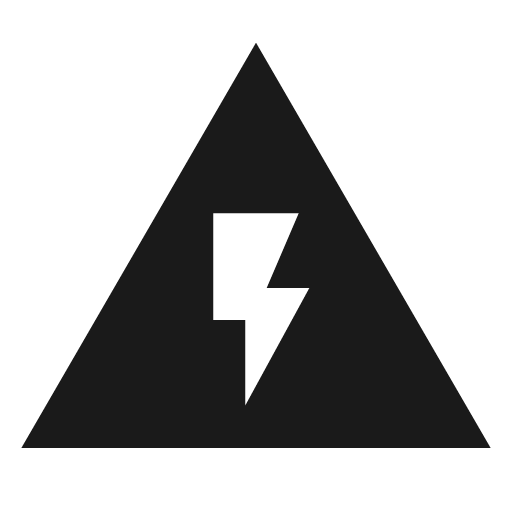 Flash triangle icon, solid style, from Material Design Icons