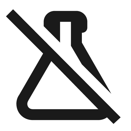 Flask empty off outline icon, outline style, from Material Design Icons