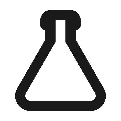 Flask empty outline icon, outline style, from Material Design Icons