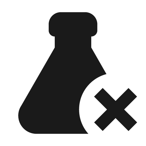 Flask empty remove icon, solid style, from Material Design Icons