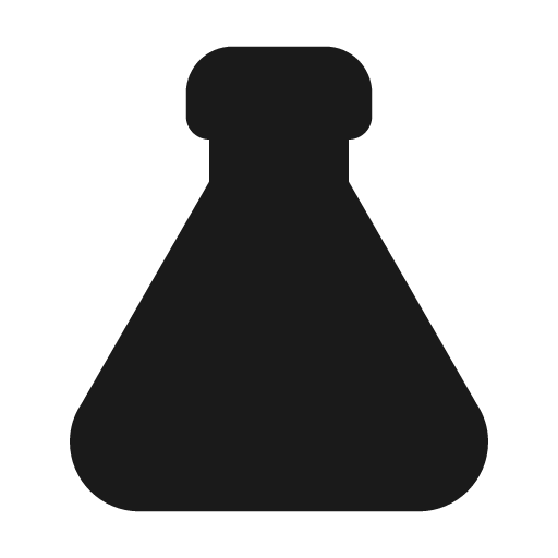 Flask empty icon, solid style, from Material Design Icons