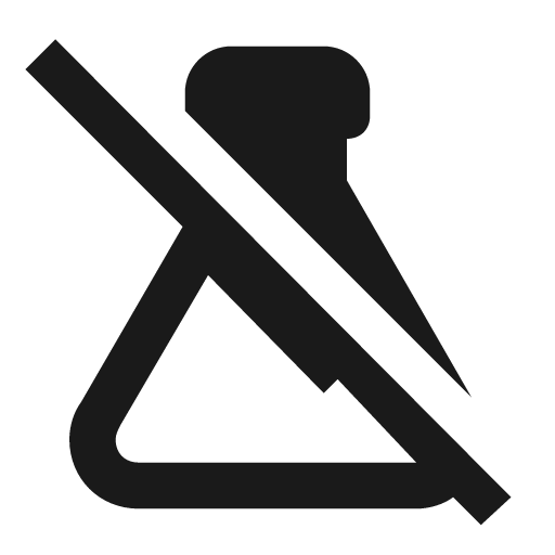 Flask off icon, solid style, from Material Design Icons
