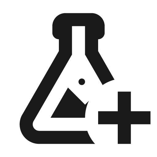 Flask plus outline icon, outline style, from Material Design Icons