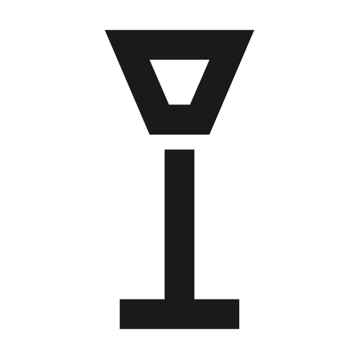 Floor lamp torchiere outline icon, outline style, from Material Design Icons