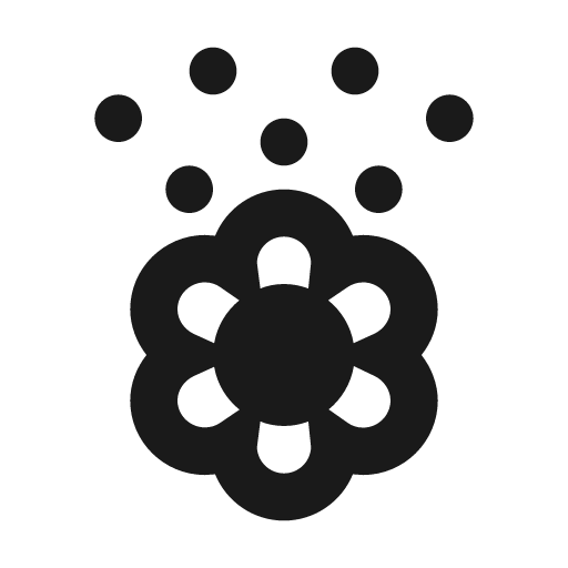 Flower pollen outline icon, outline style, from Material Design Icons