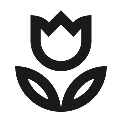 Flower tulip outline icon, outline style, from Material Design Icons