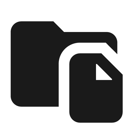 Folder file icon, solid style, from Material Design Icons