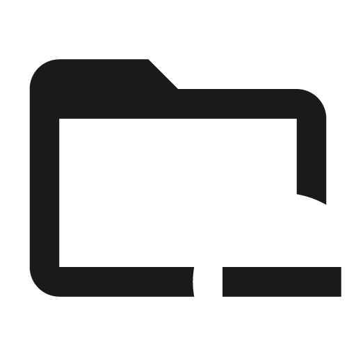 Folder minus outline icon, outline style, from Material Design Icons