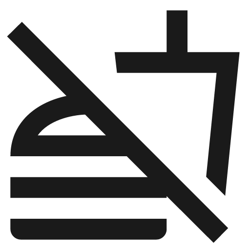 Food off outline icon, outline style, from Material Design Icons