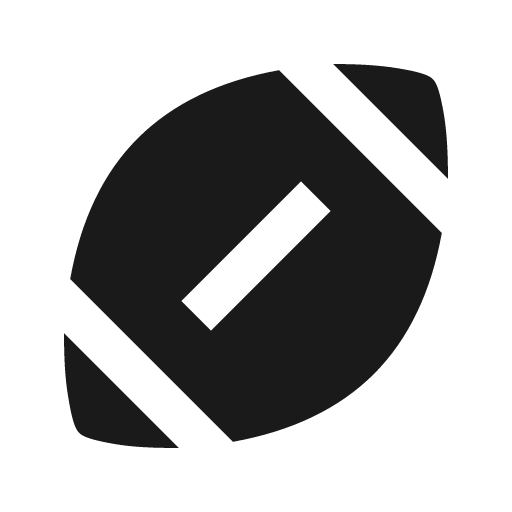 Football icon, solid style, from Material Design Icons