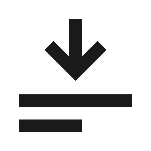 Format align bottom icon, solid style, from Material Design Icons