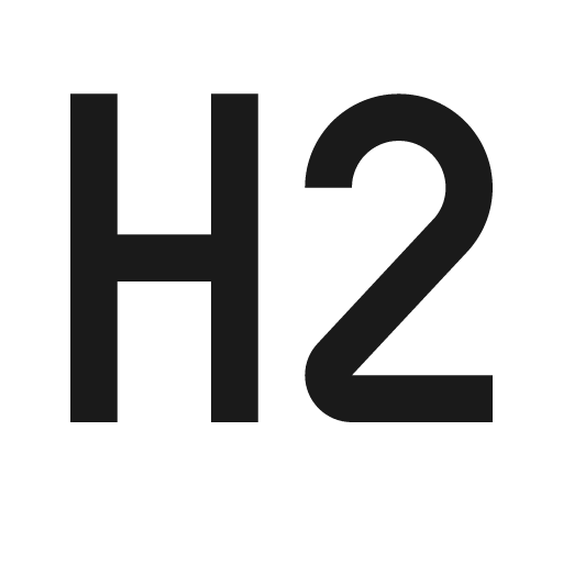 Format header 2 icon, solid style, from Material Design Icons