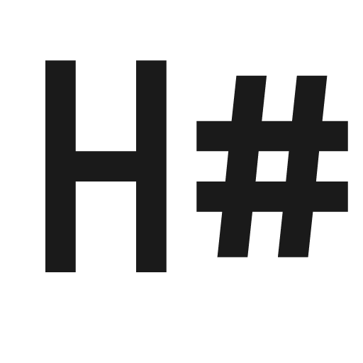 Format header pound icon, solid style, from Material Design Icons