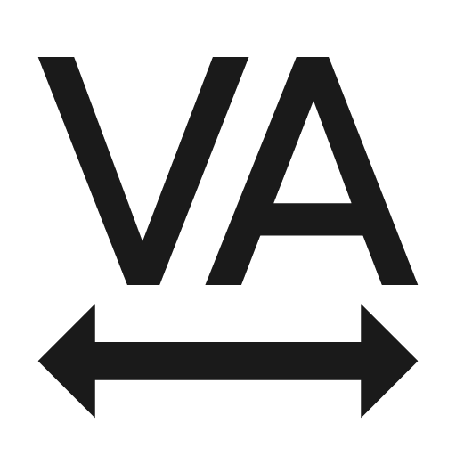 Format letter spacing icon, solid style, from Material Design Icons