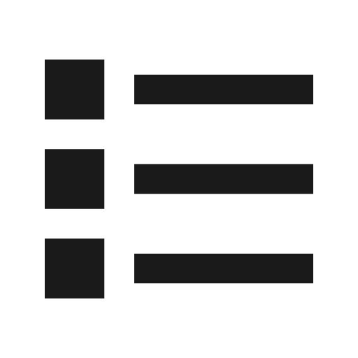 Format list bulleted square icon, solid style, from Material Design Icons