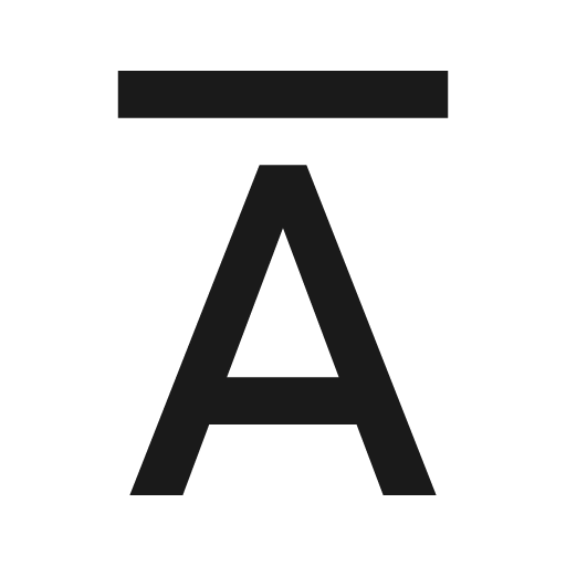 Format overline icon, solid style, from Material Design Icons